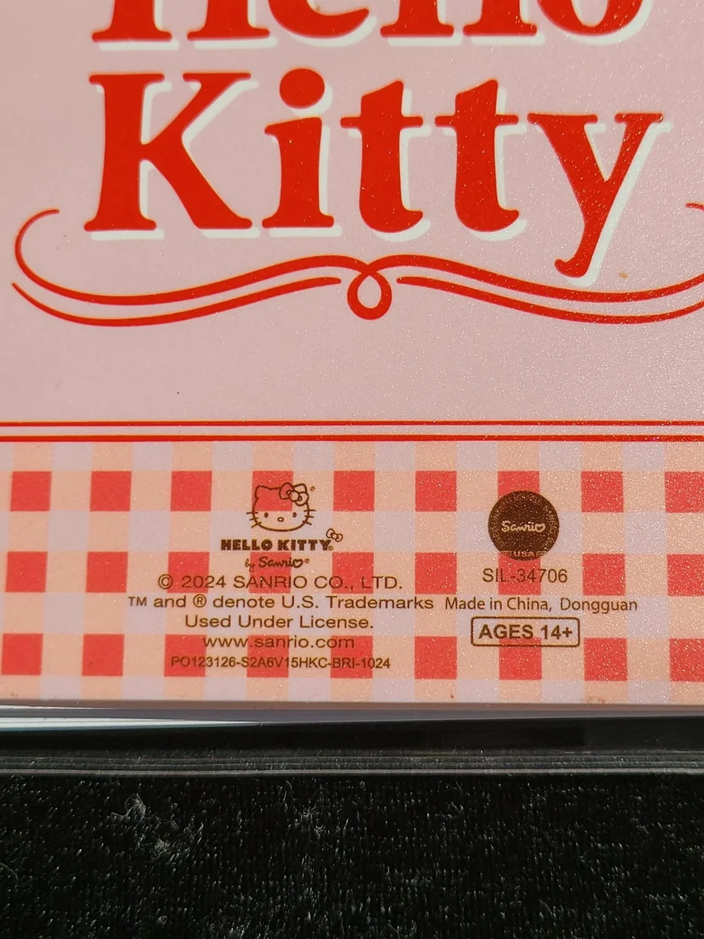 Sanrio Hello Kitty Pink Notebook Mini-binder Journal with Red Accents